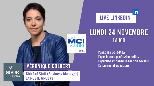 Live Alumni #MBAMCI avec Véronique COLBERT (EXEC. ED. 2015)