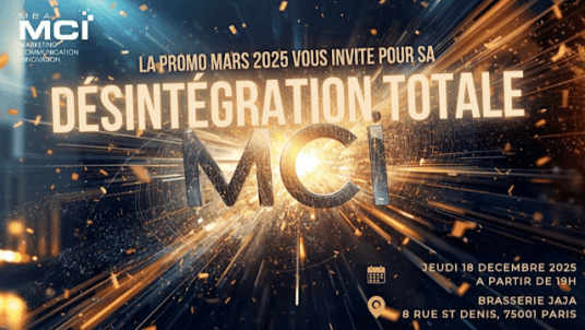 Soirée de désintégration de la promo 2025 du MBA MCI